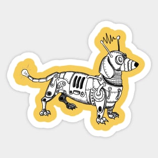 Daschund robot. Sticker